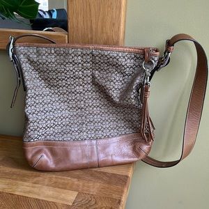 Coach Tan/Khaki Signature Crossbody Bag